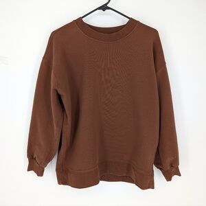 Lululemon Women's Perfectly Oversized Crew Sweatshirt Brown 6